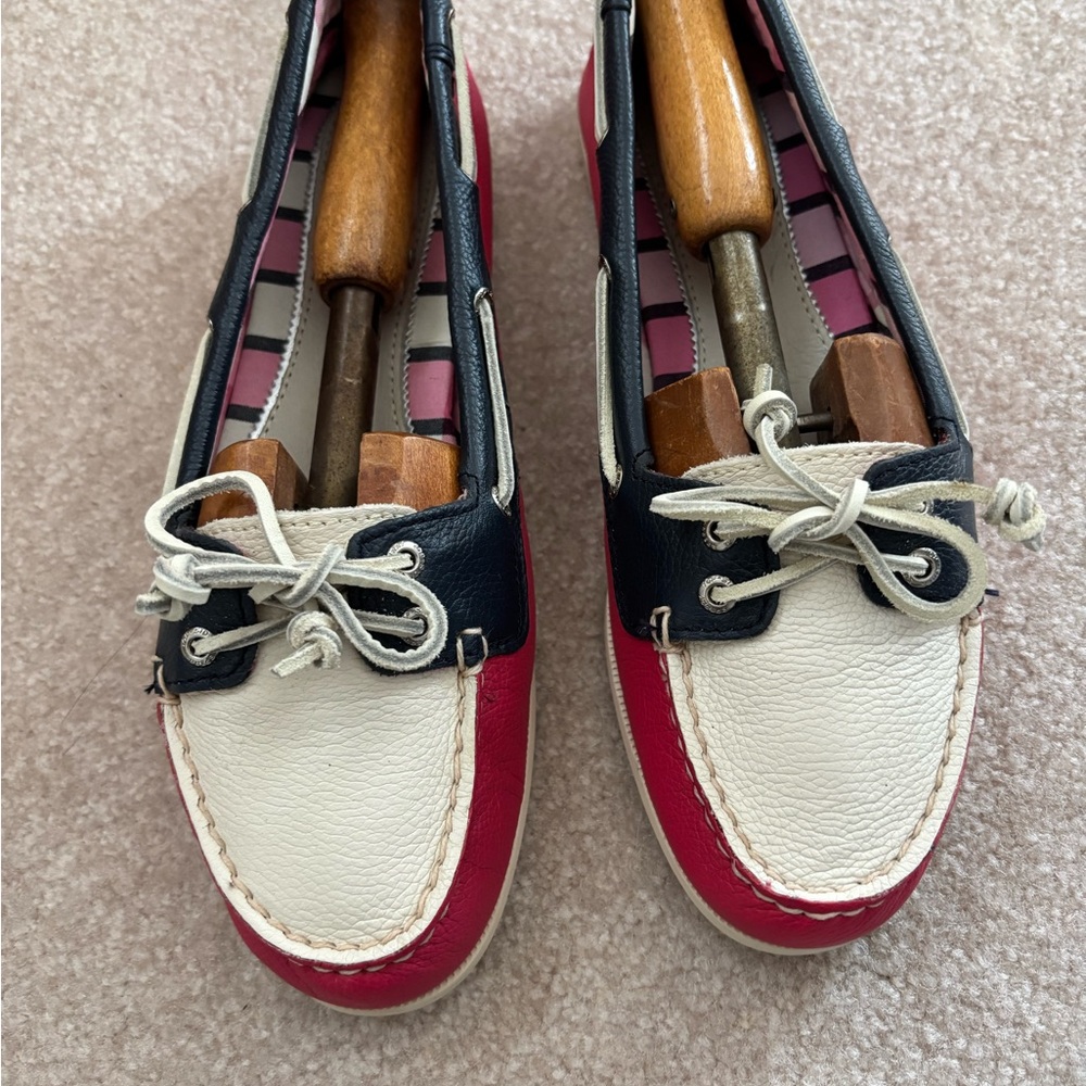 Sperry Women's Navy, Red, and White Loafers - Picture 2 of 3